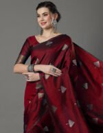 Premium Women's Jacquard Banarasi Silk Saree Ideal for Weddings & Festivals.