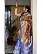 Premium Women's Jacquard Banarasi Silk Saree Ideal for Weddings & Festivals. - Image 4
