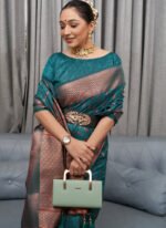 Premium Women's Jacquard Banarasi Silk Saree Ideal for Weddings & Festivals. (Copy) - Image 2