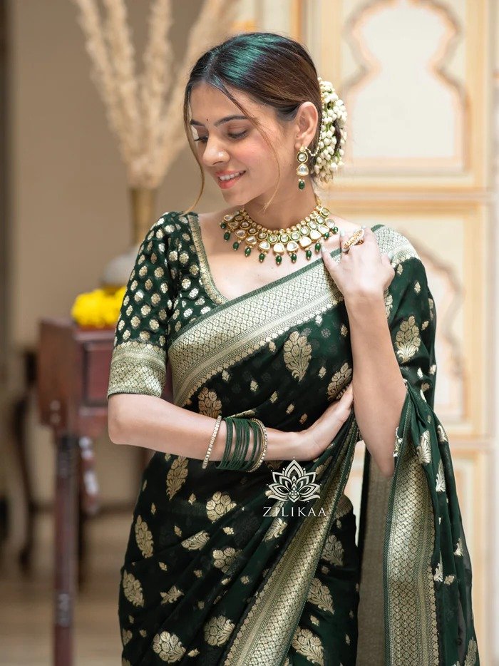 1 saree for women in festival season and function. - Image 1
