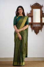 Premium Women's Jacquard Banarasi Silk Saree Ideal for Weddings & Festivals. - Image 2