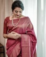 Premium Women's Jacquard Banarasi Silk Saree Ideal for Weddings & Festivals. - Image 4