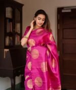Premium Women's Jacquard Banarasi Silk Saree Ideal for Weddings & Festivals. - Image 6