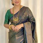 Premium Women's Jacquard Banarasi Silk Saree Ideal for Weddings & Festivals.