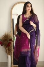 Premium Women's Jacquard Banarasi Silk Saree Ideal for Weddings & Festivals. - Image 6