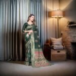 Premium Women's Jacquard Banarasi Silk Saree Ideal for Weddings & Festivals. - Image 2