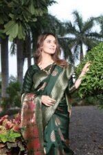 Premium Women's Jacquard Banarasi Silk Saree Ideal for Weddings & Festivals. - Image 11
