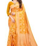 Premium Women's Jacquard Banarasi Silk Saree Ideal for Weddings & Festivals.