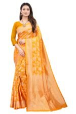 Premium Women's Jacquard Banarasi Silk Saree Ideal for Weddings & Festivals.