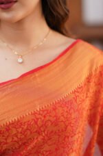 Premium Women's Jacquard Banarasi Silk Saree Ideal for Weddings & Festivals. - Image 11