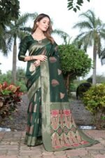 Premium Women's Jacquard Banarasi Silk Saree Ideal for Weddings & Festivals. - Image 10