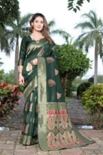 Premium Women's Jacquard Banarasi Silk Saree Ideal for Weddings & Festivals. - Image 9