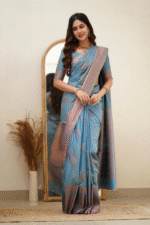 Premium Women's Jacquard Banarasi Silk Saree Ideal for Weddings & Festivals. - Image 5
