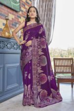 Banarasi Silk Saree Ideal for Women, special collection for festival and merrage. - Image 2