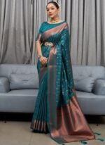 Premium Women's Jacquard Banarasi Silk Saree Ideal for Weddings & Festivals. (Copy)