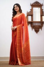 Premium Women's Jacquard Banarasi Silk Saree Ideal for Weddings & Festivals. - Image 4