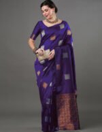 Premium Women's Jacquard Banarasi Silk Saree Ideal for Weddings & Festivals. - Image 2