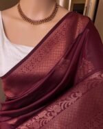 Premium Women's Jacquard Banarasi Silk Saree Ideal for Weddings & Festivals. - Image 5