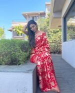 Premium Women's Jacquard Banarasi Silk Saree Ideal for Weddings & Festivals. - Image 10