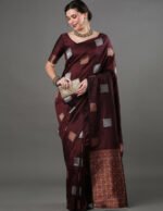 Premium Women's Jacquard Banarasi Silk Saree Ideal for Weddings & Festivals. - Image 2