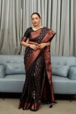 Premium Women's Jacquard Banarasi Silk Saree Ideal for Weddings & Festivals. (Copy) (Copy) - Image 4