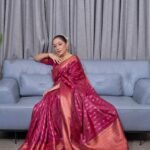 Premium Women's Jacquard Banarasi Silk Saree Ideal for Weddings & Festivals.