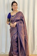 Premium Women's Jacquard Banarasi Silk Saree Ideal for Weddings & Festivals. - Image 4