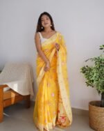 Premium Women's Jacquard Banarasi Silk Saree Ideal for Weddings & FestivaL. - Image 4