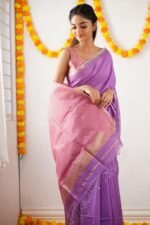 Premium Women's Jacquard Banarasi Silk Saree Ideal for Weddings & Festivals. - Image 4