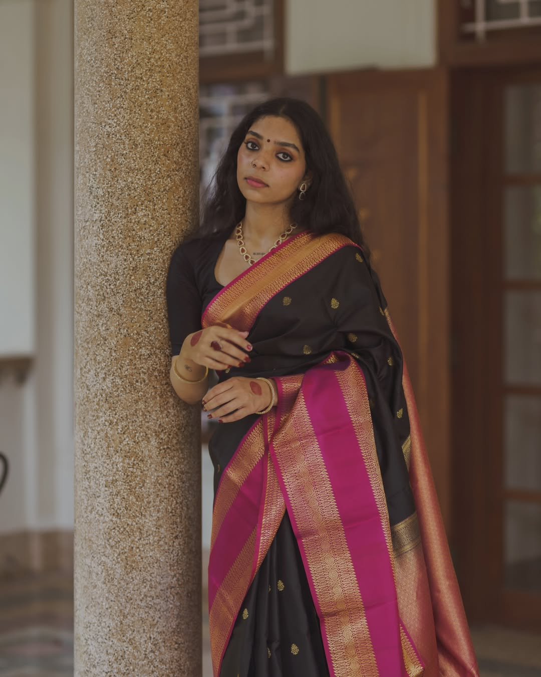 2 - Copy (2) Banarasi Silk Saree Ideal for Women, special collection for festival and merrage. - Image 1