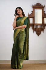 Premium Women's Jacquard Banarasi Silk Saree Ideal for Weddings & Festivals. - Image 4