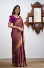 Premium Women's Jacquard Banarasi Silk Saree Ideal for Weddings & Festivals. - Image 4