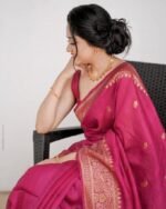 Premium Women's Jacquard Banarasi Silk Saree Ideal for Weddings & Festivals. - Image 10