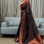 Premium Women's Jacquard Banarasi Silk Saree Ideal for Weddings & Festivals. (Copy) (Copy)