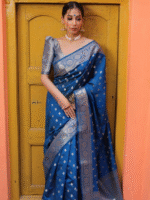 Premium Women's Jacquard Banarasi Silk Saree Ideal for Weddings & Festivals. - Image 7