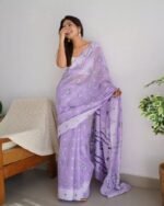 Premium Women's Jacquard Banarasi Silk Saree Ideal for Weddings & Festivals.