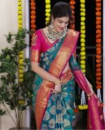 Premium Women's Jacquard Banarasi Silk Saree Ideal for Weddings & FestivaL.