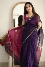 Premium Women's Jacquard Banarasi Silk Saree Ideal for Weddings & Festivals. - Image 5