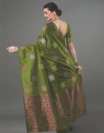 Premium Women's Jacquard Banarasi Silk Saree Ideal for Weddings & Festivals. - Image 2