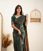 Premium Women's Jacquard Banarasi Silk Saree Ideal for Weddings & Festivals. - Image 2