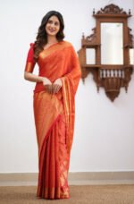 Premium Women's Jacquard Banarasi Silk Saree Ideal for Weddings & Festivals. - Image 6