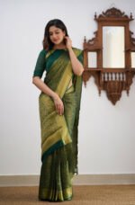 Premium Women's Jacquard Banarasi Silk Saree Ideal for Weddings & Festivals. - Image 5
