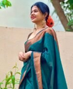 Premium Women's Jacquard Banarasi Silk Saree Ideal for Weddings & Festivals. - Image 6