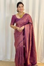 Premium Women's Jacquard Banarasi Silk Saree Ideal for Weddings & Festivals. - Image 3
