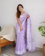 Premium Women's Jacquard Banarasi Silk Saree Ideal for Weddings & Festivals. - Image 2