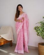 Premium Women's Jacquard Banarasi Silk Saree Ideal for Weddings & Festivals. (Copy)