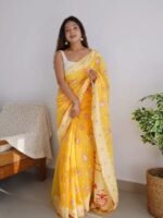 Premium Women's Jacquard Banarasi Silk Saree Ideal for Weddings & FestivaL. - Image 2