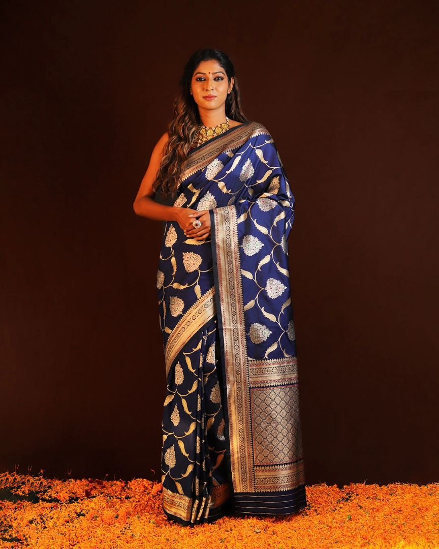 4 Banarasi Silk Saree Ideal for Women, special collection for festival and merrage. - Image 1