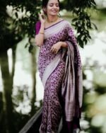 Premium Women's Jacquard Banarasi Silk Saree Ideal for Weddings & Festivals. - Image 11