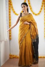 Premium Women's Jacquard Banarasi Silk Saree Ideal for Weddings & Festivals. - Image 3